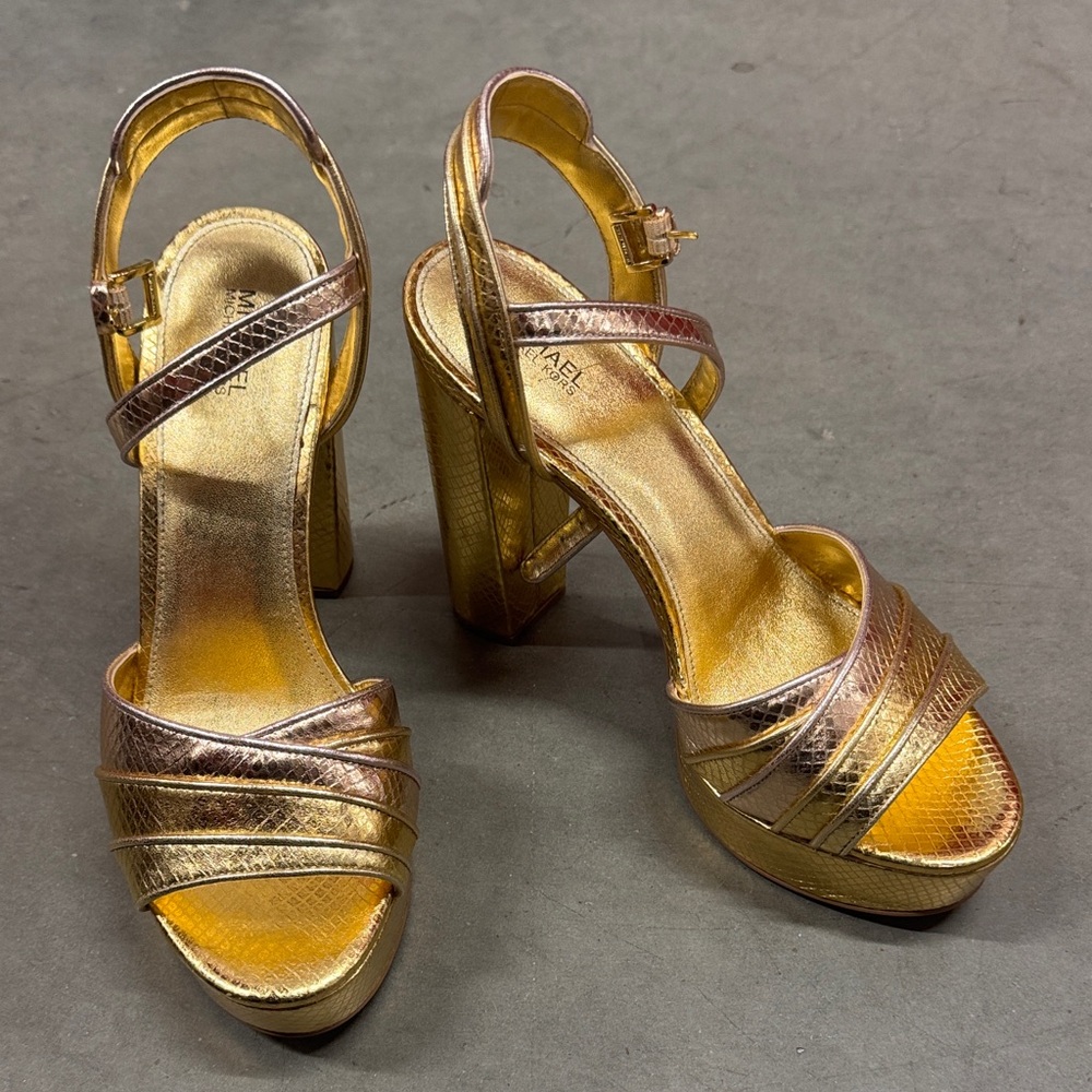Michael Kors Metallic Gold Heels